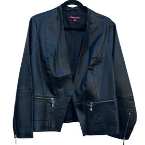 Jessica London moto leather jacket 18